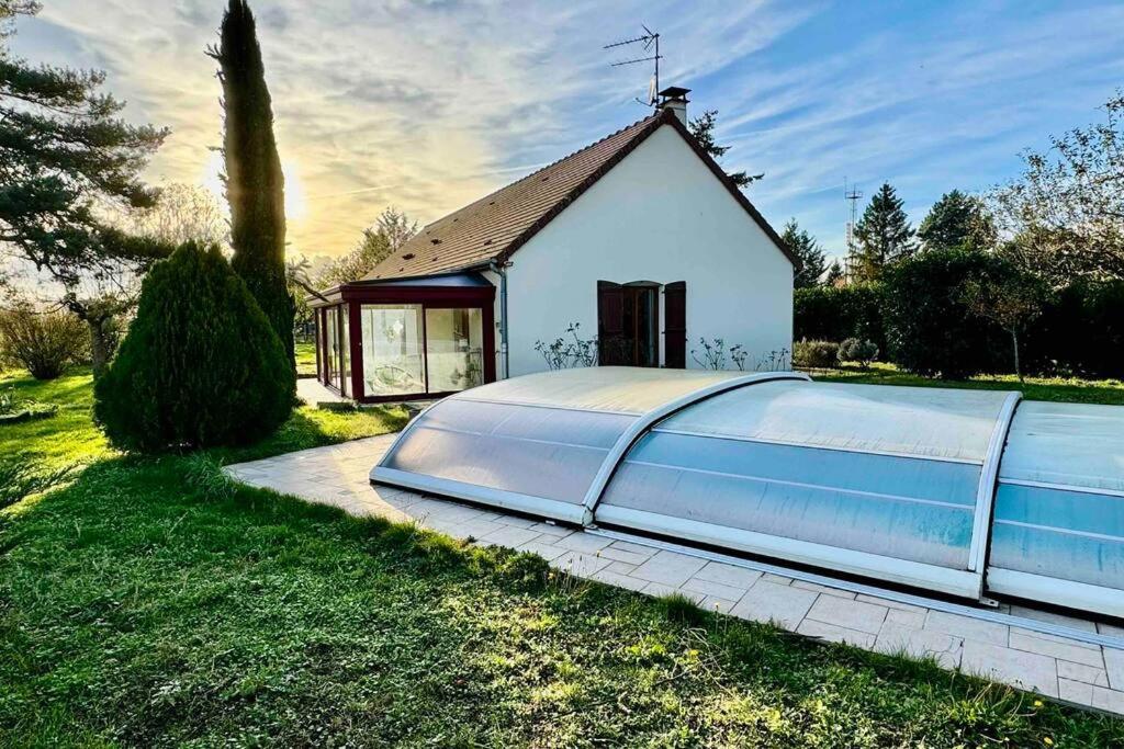 Gite 3 Etoiles Les Gourlines Avec Balneo, Veranda, Piscine Et Garage Avermes Exteriör bild