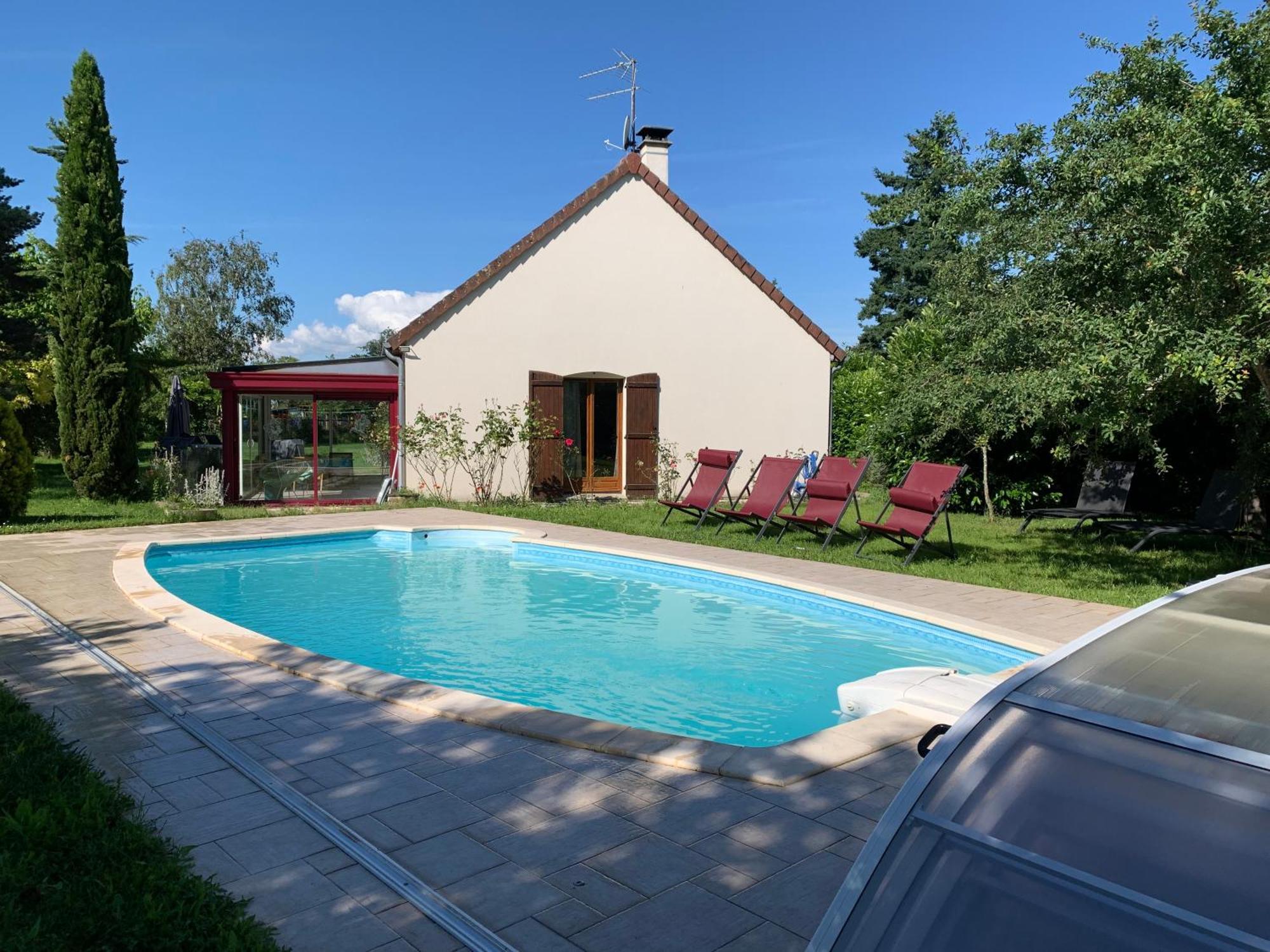 Gite 3 Etoiles Les Gourlines Avec Balneo, Veranda, Piscine Et Garage Avermes Exteriör bild